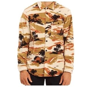 𝅺new Billabong Stone Tropical Furnace Fleece Button Up Shaket US M